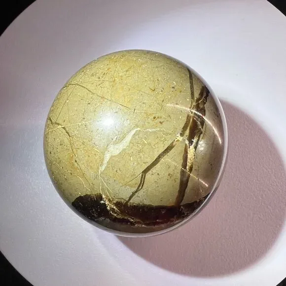 Septarian Crystal‎ Sphere with UV Reaction (#2) - Picture 8 of 14
